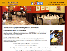 Tablet Screenshot of kammarsrestaurantequipment.com